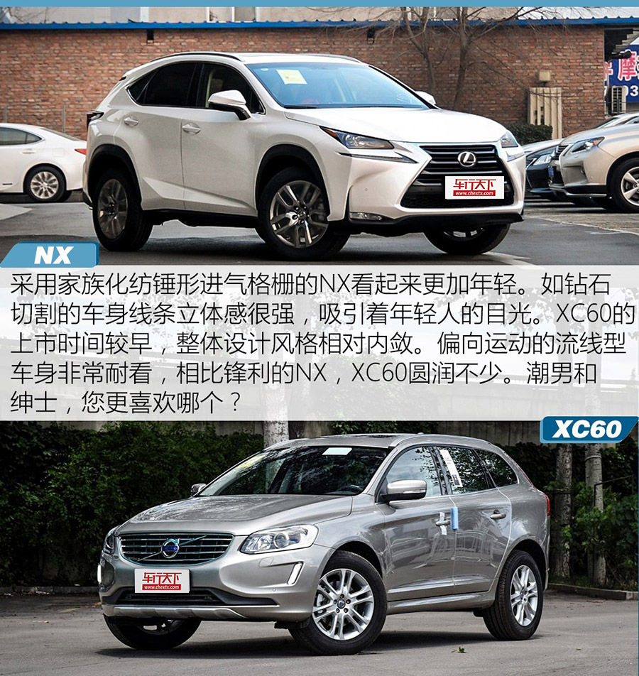 雷克萨斯NX和沃尔沃XC60非主流大PK 