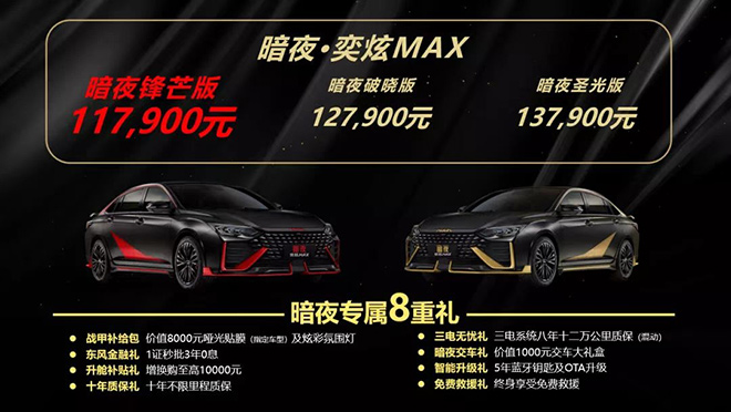 暗夜·奕炫MAX车型价格表