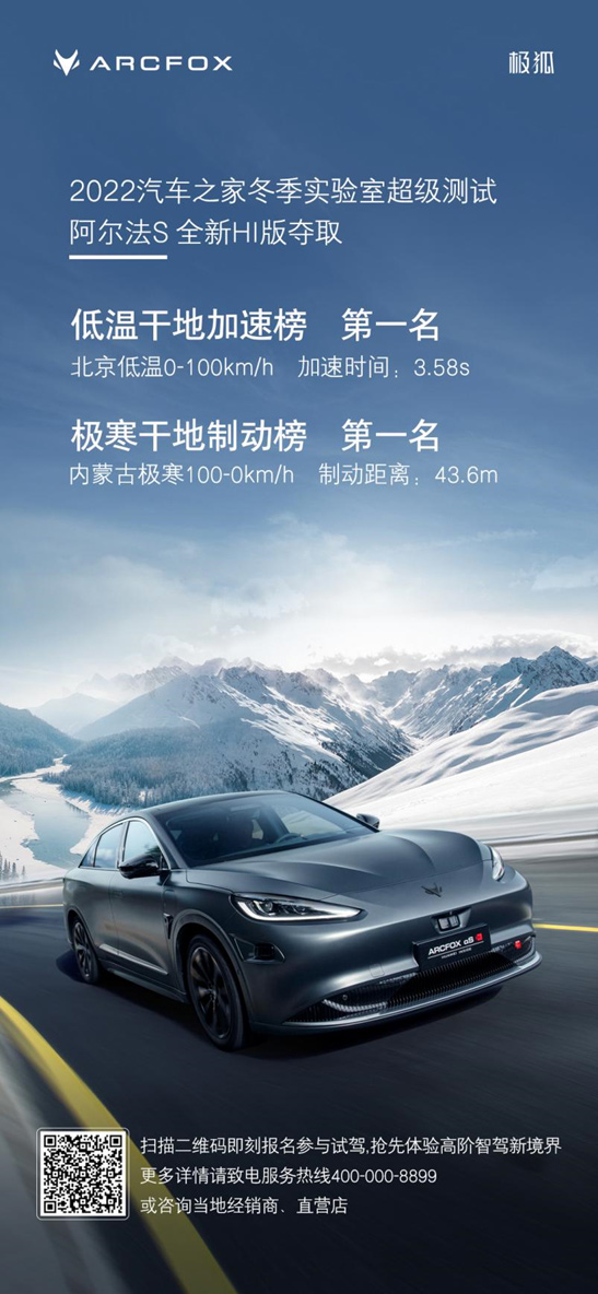 2022汽车之家冬季实验室超级测试获第一名