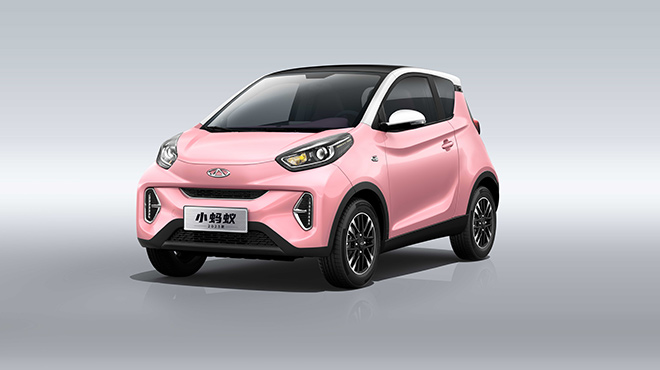 奇瑞小蚂蚁2023款粉色