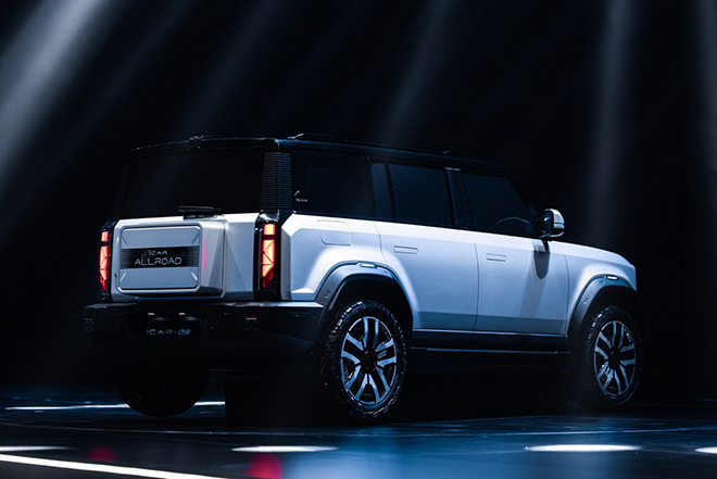 iCAR 03品牌logo造型的车尾灯