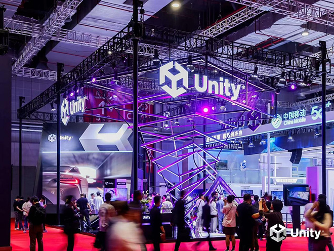 Unity中国在2023上海车展的展台现场 Unity中国在2023上海车展的展台现场