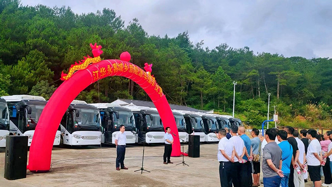 畅连城乡 110台安凯纯电动A5批量驶入诗画永州