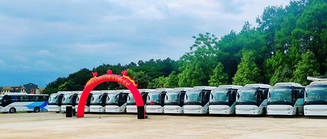 畅连城乡 110台安凯纯电动A5批量驶入诗画永州