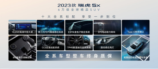 6万级全球精品SUV 2023款瑞虎5x