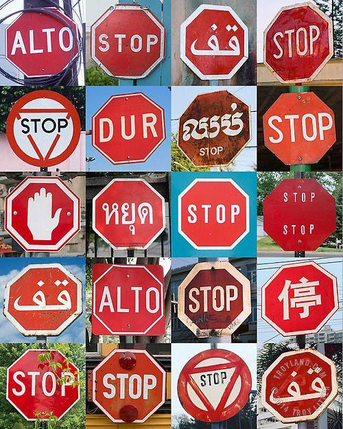 部分国家STOP sign停车标志