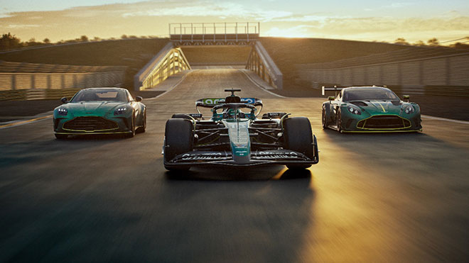 全新 AMR24、全新 Vantage 跑车与全新 Vantage GT3 赛车共同亮相 全新 AMR24、全新 Vantage 跑车与全新 Vantage GT3 赛车共同亮相