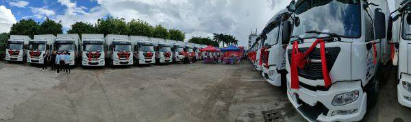 龙行天下 以客为先 龙擎捷报 30台东风天锦KR交付深圳国城