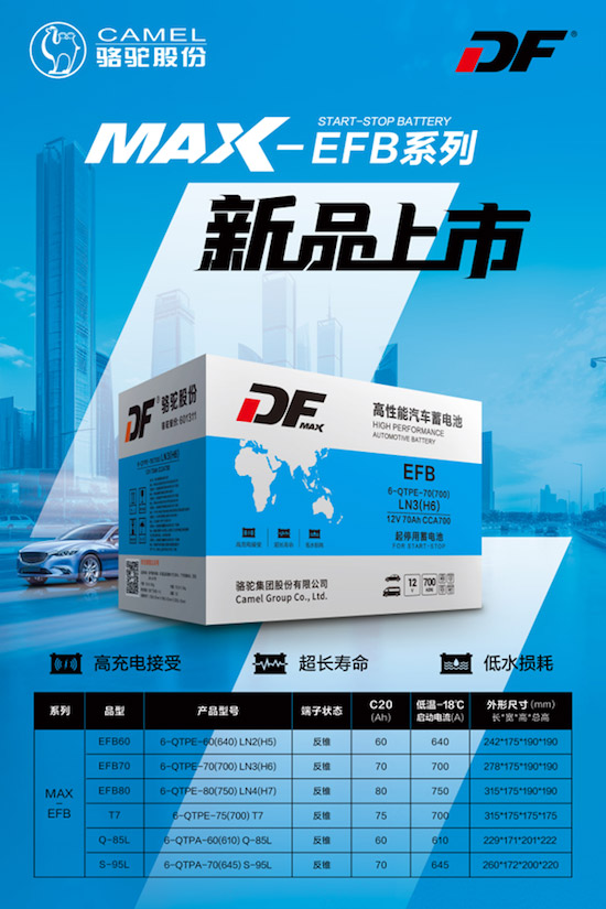 DF蓄电池MAX-EFB新品惊艳亮相 DF蓄电池MAX-EFB新品惊艳亮相