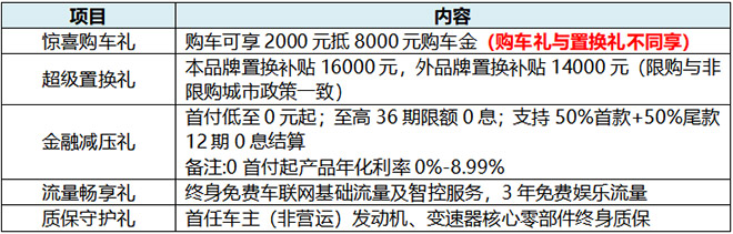 哈弗二代大狗购车尊享潮野五重礼 