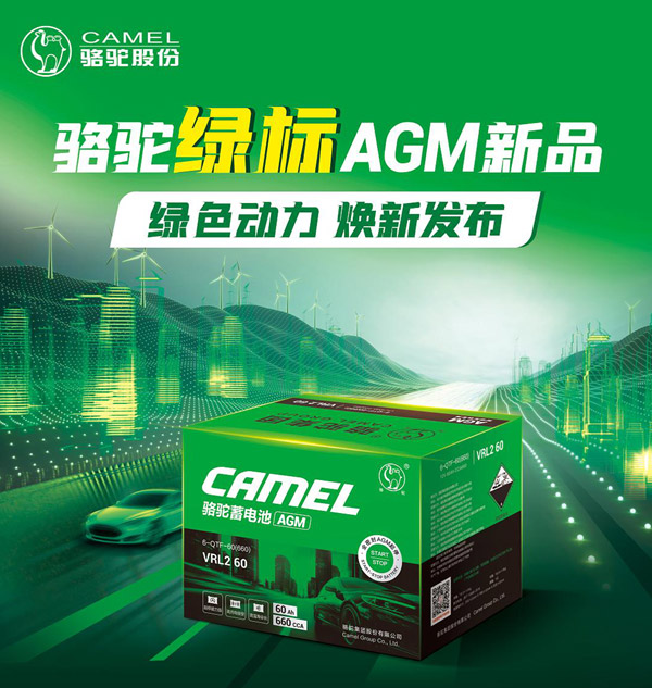 骆驼绿标AGM启停电池