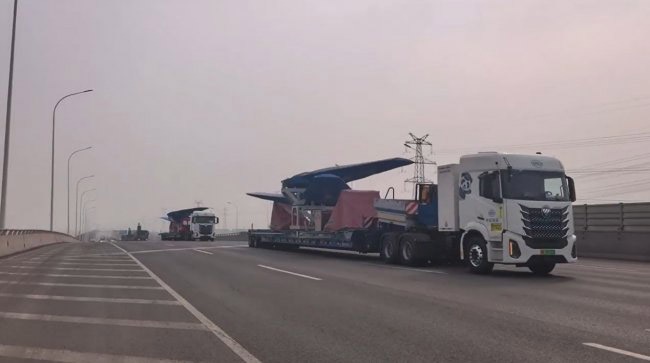 欧曼银河5M空客大部件全电公路首运